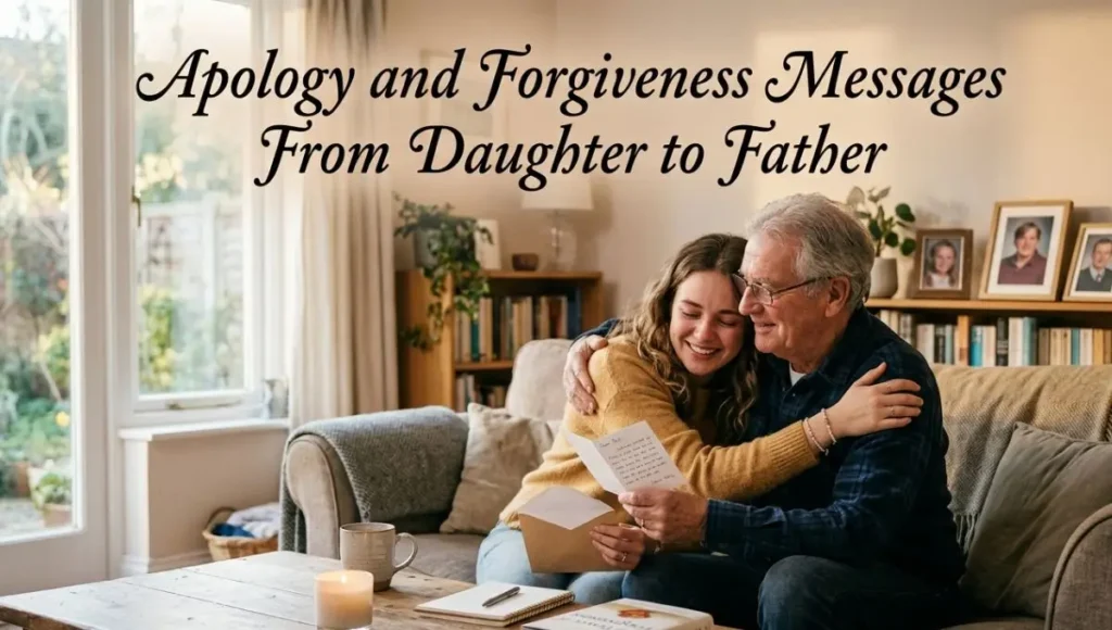 Apology and Forgiveness Messages From Daughter to Father