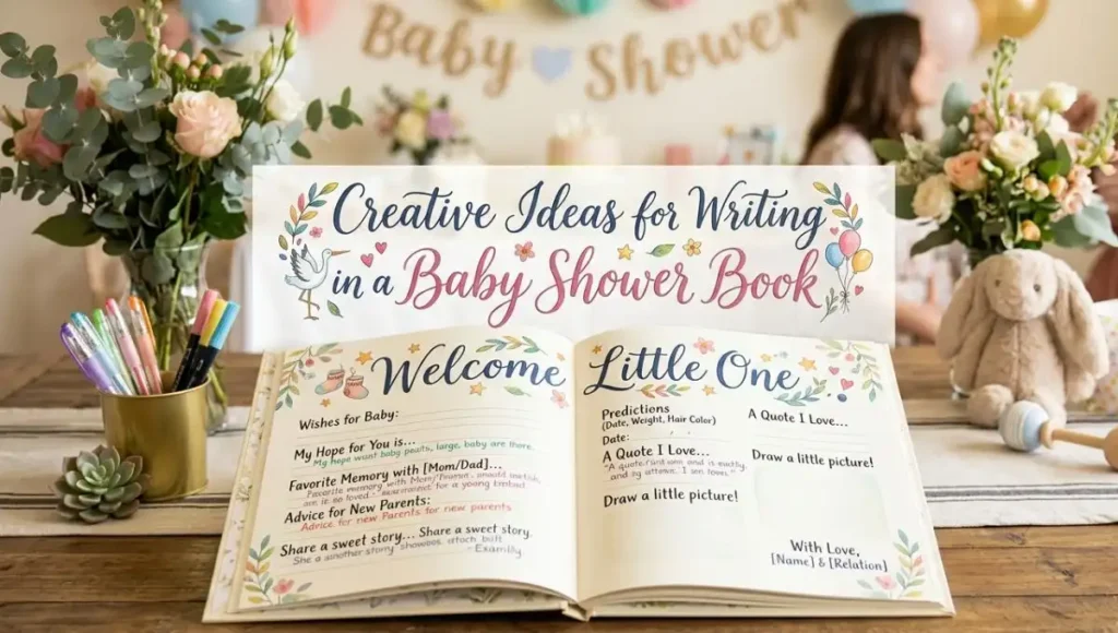 Creative Ideas for Writing in a Baby Shower Book