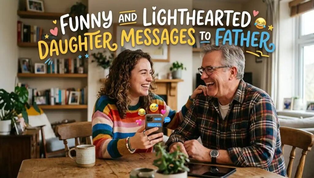 Funny and Lighthearted Daughter Messages to Father