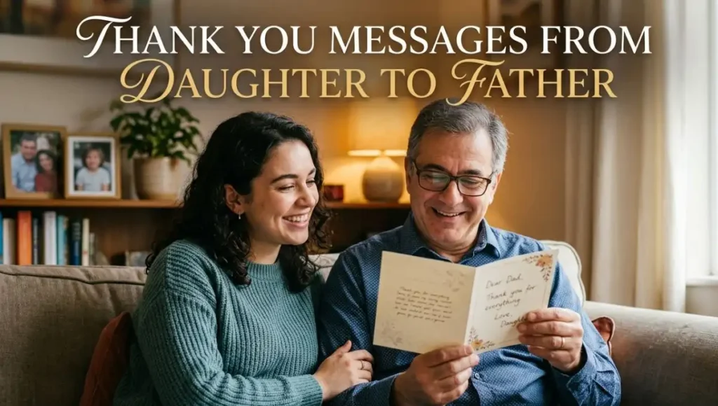 Thank You Messages From Daughter to Father