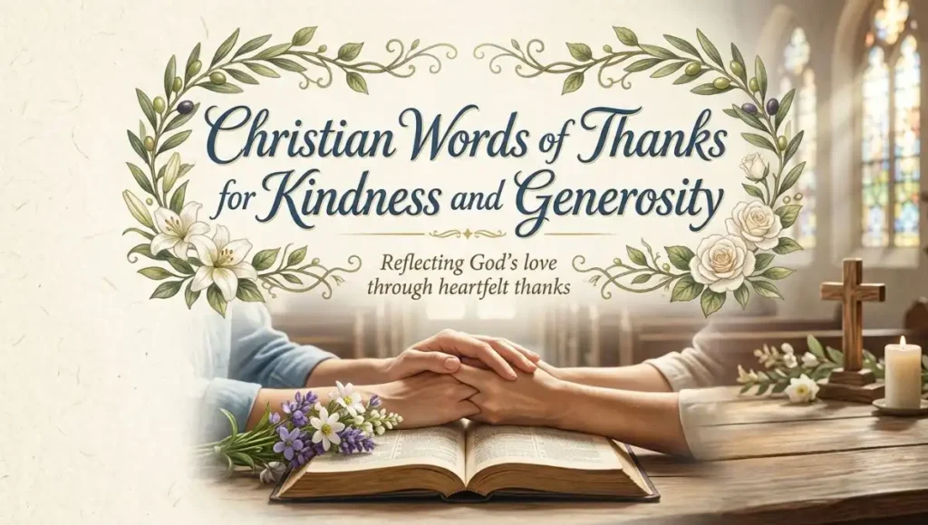 Christian Words of Thanks for Kindness and Generosity