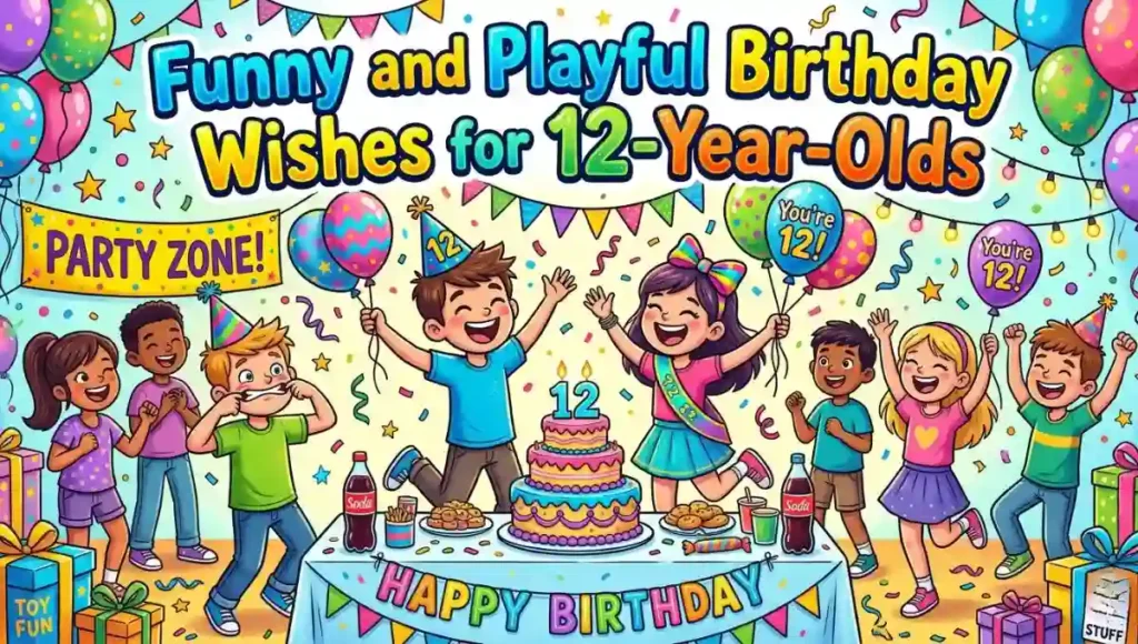 Funny and Playful Birthday Wishes for 12-Year-Olds