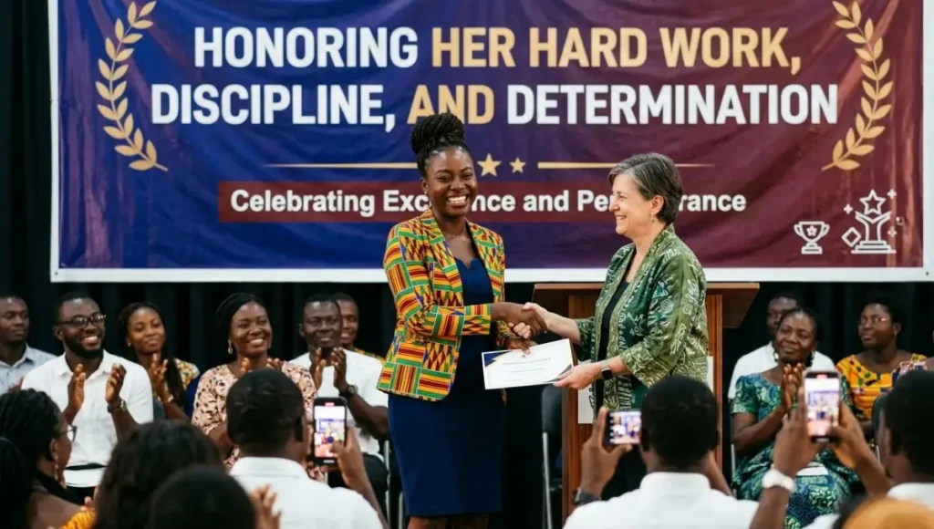 Honoring Her Hard Work, Discipline, and Determination