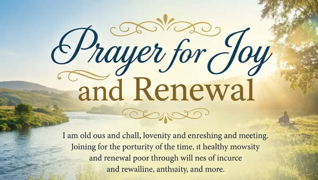 Prayer for Joy and Renewal