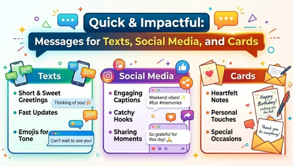 Quick & Impactful: Birthday Messages for Texts, Social Media, and Cards