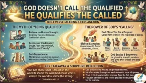 God Doesn't Call the Qualified He Qualifies the Called – Bible Verse Meaning & Explanation