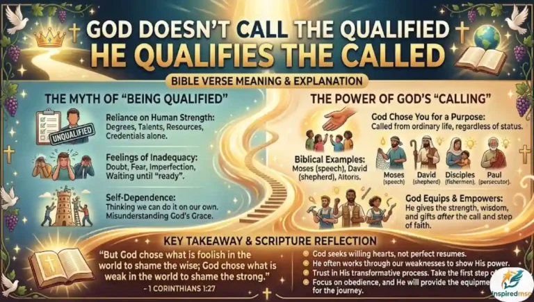 God Doesn't Call the Qualified He Qualifies the Called – Bible Verse Meaning & Explanation
