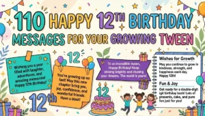 110 Happy 12th Birthday Messages for Your Growing Tween