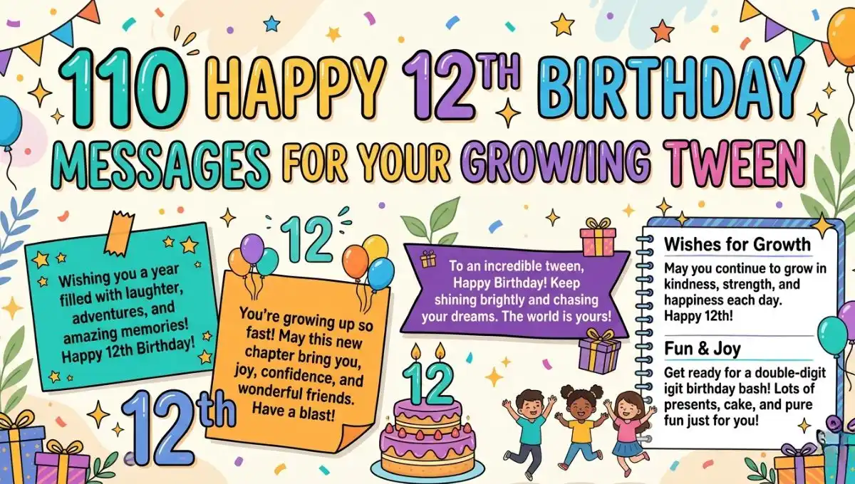 110 Happy 12th Birthday Messages for Your Growing Tween