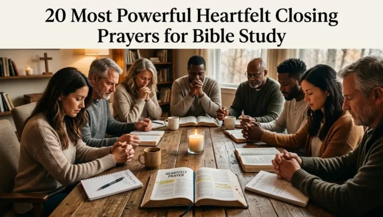 20 Most Powerful Heartfelt Closing Prayers for Bible Study
