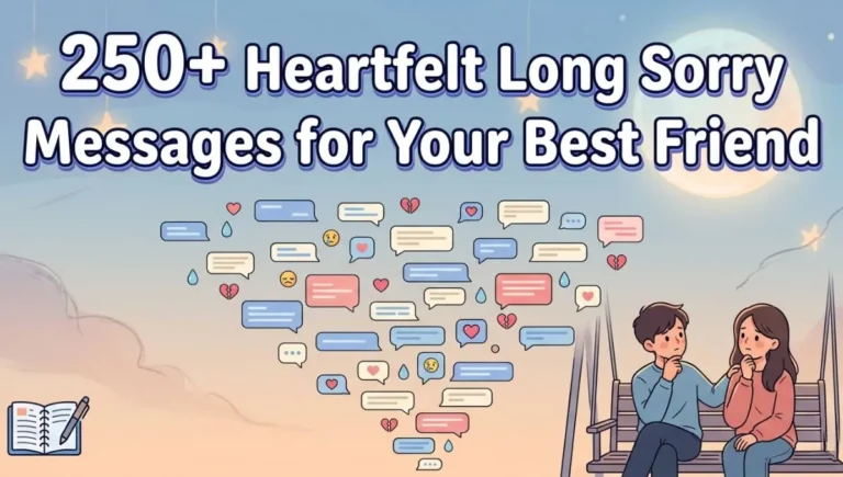250+ Heartfelt Long Sorry Messages for Your Best Friend