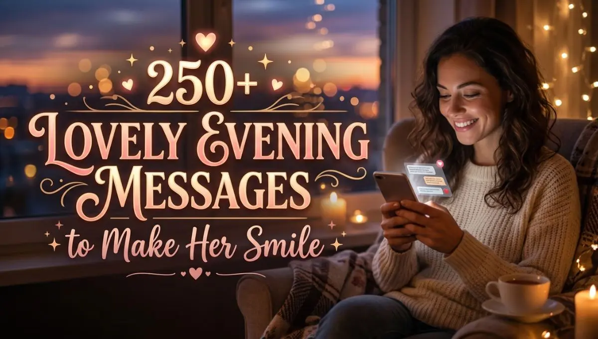 250+ Lovely Evening Messages to Make Her Smile