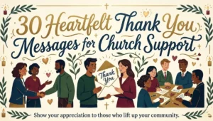 30 Heartfelt Thank You Messages for Church Support