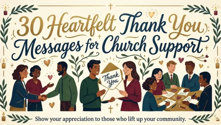 30 Heartfelt Thank You Messages for Church Support