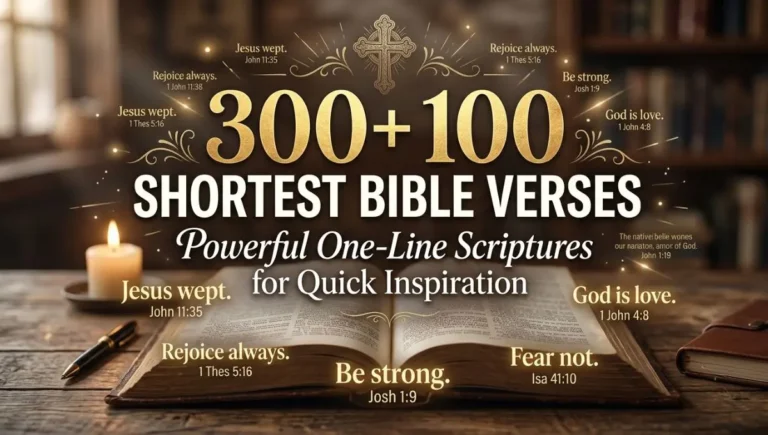 300+ 100 Shortest Bible Verses: Powerful One-Line Scriptures for Quick Inspiration