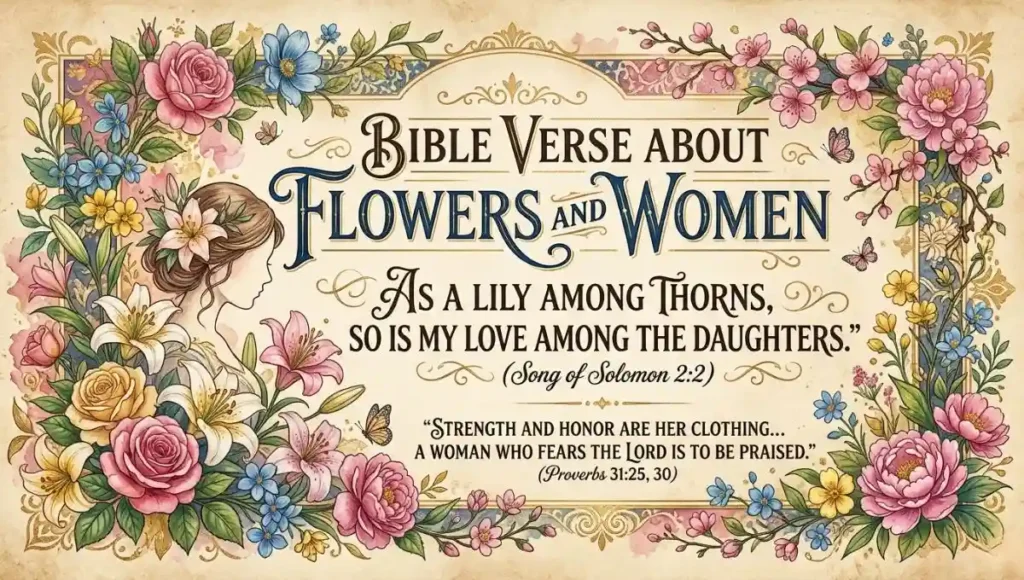 Bible Verse About Flowers and Women