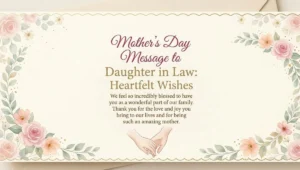 43 Mother's Day Message to Daughter in Law Heartfelt Wishes