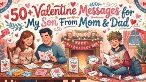 50+ Valentine Messages for My Son From Mom & Dad