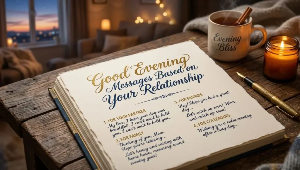 Good Evening Messages Based on Your Relationship