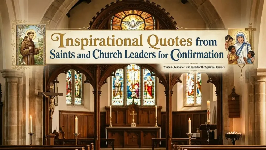 Inspirational Quotes from Saints and Church Leaders for Confirmation