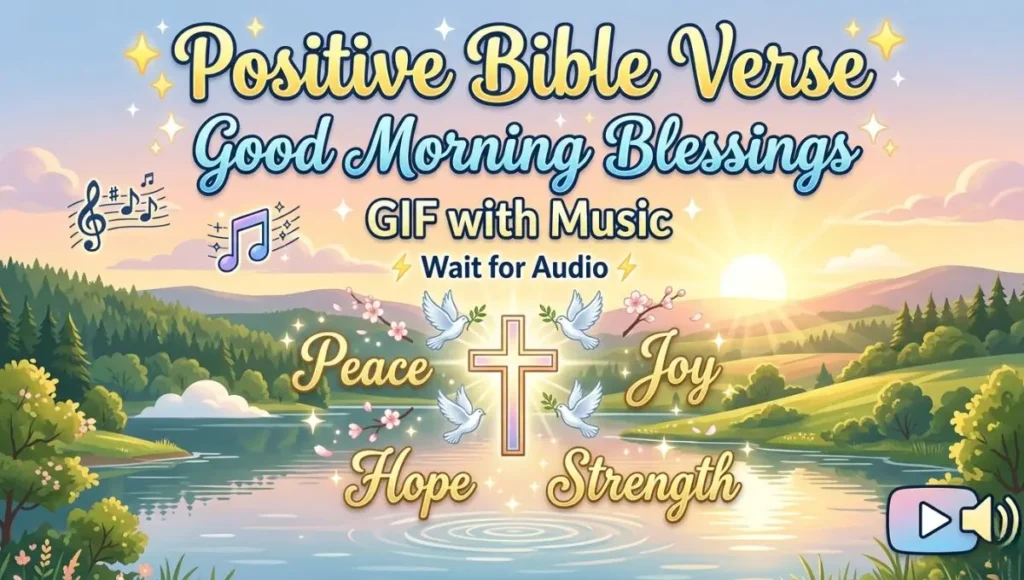 Positive Bible Verse Good Morning Blessings GIF with Music