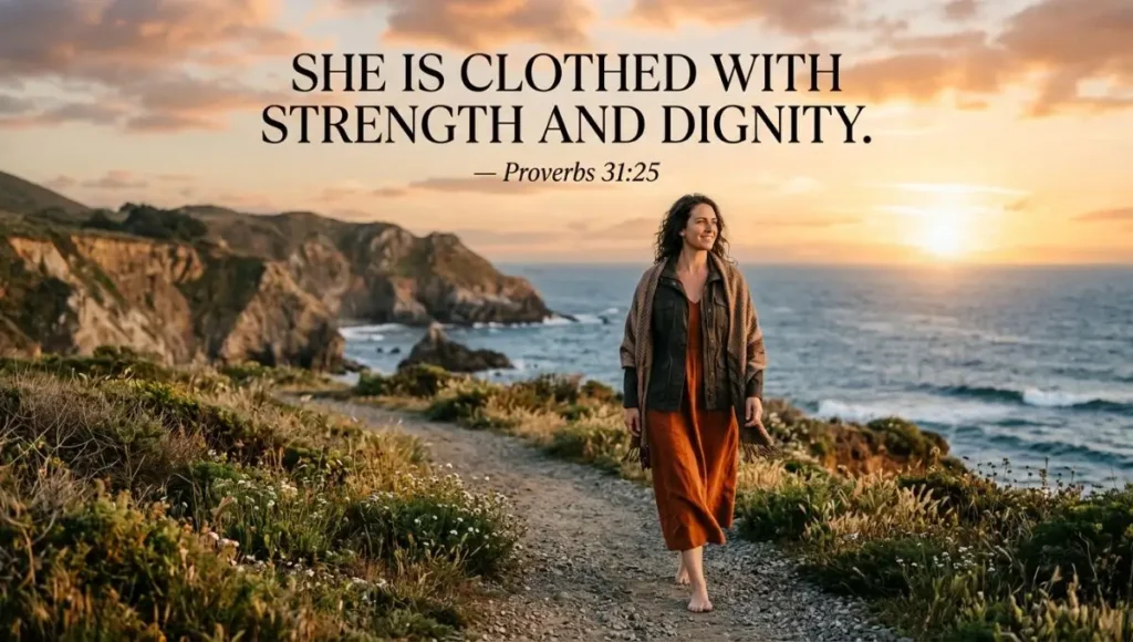 "She is clothed with strength and dignity." — Proverbs 31:25