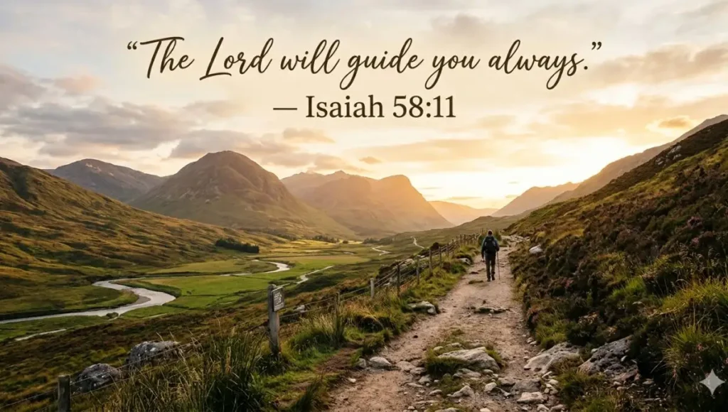 "The Lord will guide you always." — Isaiah 58:11