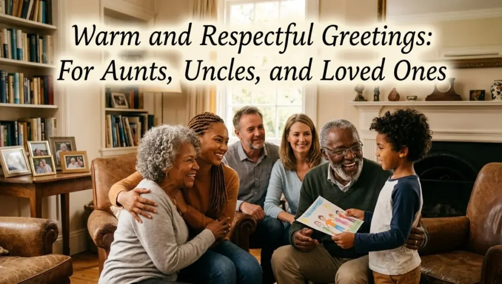 Warm and Respectful Greetings: For Aunts, Uncles, and Loved Ones