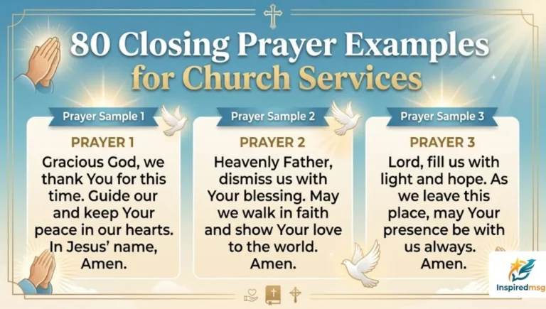 80 Closing Prayer Examples for Church Services