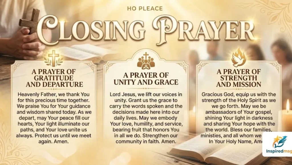 Closing Prayer for Church Meeting