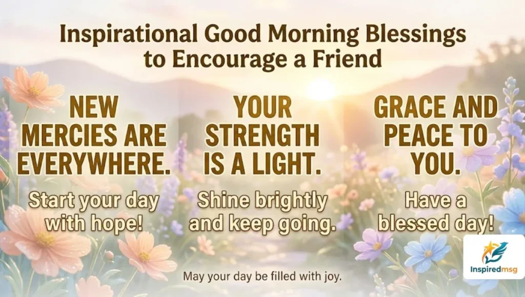 Inspirational Good Morning Blessings to Encourage a Friend