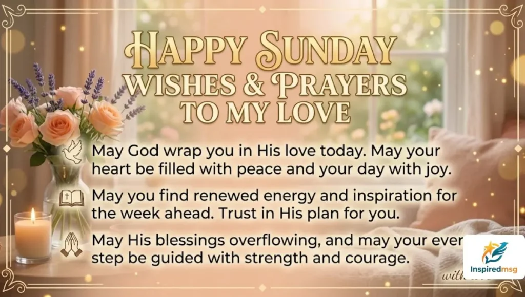 Happy sunday wishes and prayers to my love