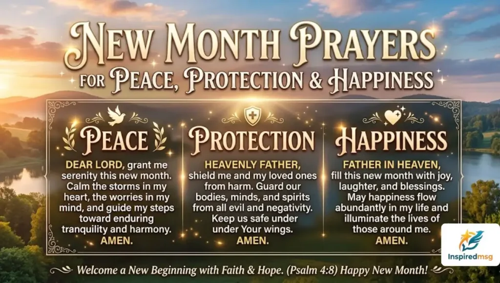 New Month Prayers for Peace, Protection & Happiness