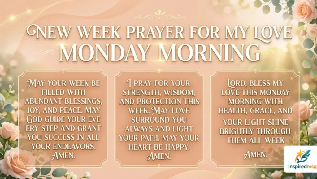 New Week Prayer For My Love Monday Morning