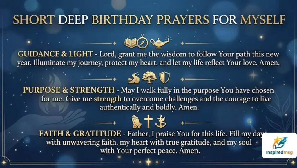 Short Deep Birthday Prayers for Myself