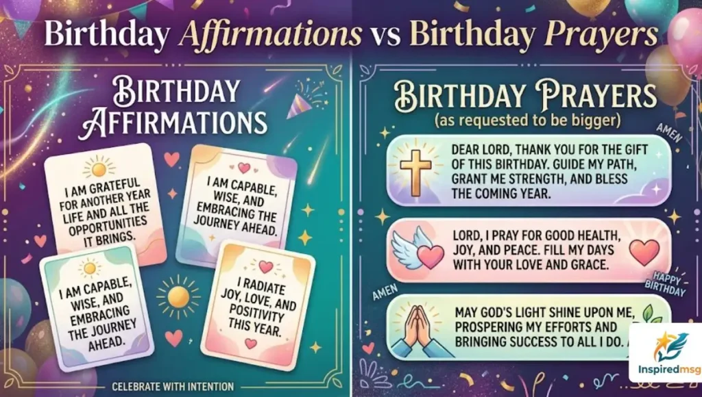 Birthday Affirmations vs Birthday Prayers