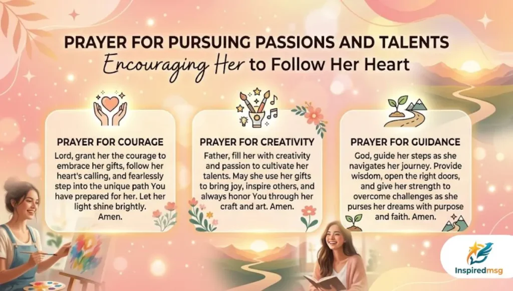 Prayer for Pursuing Passions and Talents - Encouraging Her to Follow Her Heart
