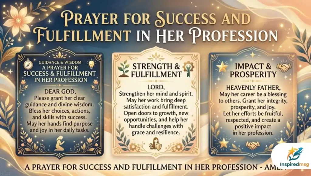 Prayer for Success and Fulfillment in Her Profession - A Prayer for Success and Fulfillment in Her Profession