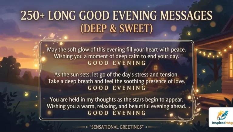 250+ Long Good Evening Messages (Deep & Sweet)