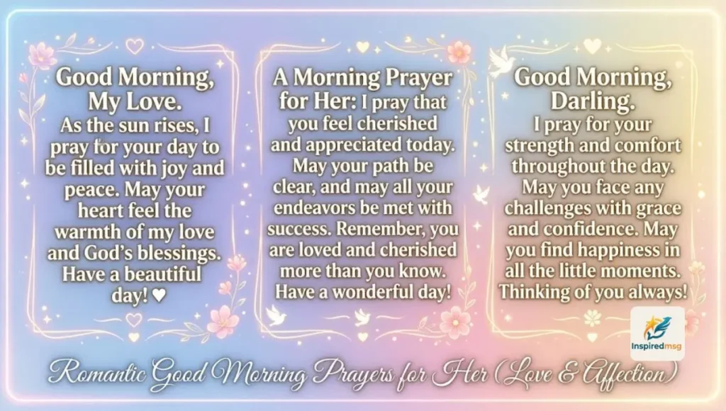 Romantic Good Morning Prayers for Her (Love & Affection)