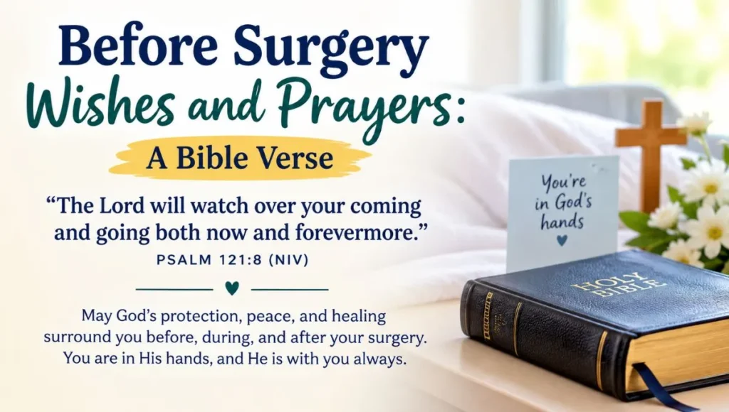 Before Surgery Wishes and Prayers: A Bible Verse
