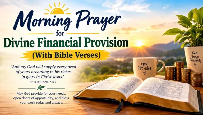 Morning Prayer for Divine Financial Provision (With Bible Verses)