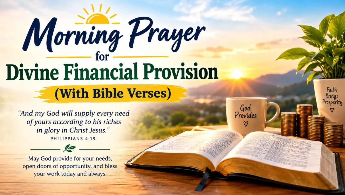 Morning Prayer for Divine Financial Provision (With Bible Verses)