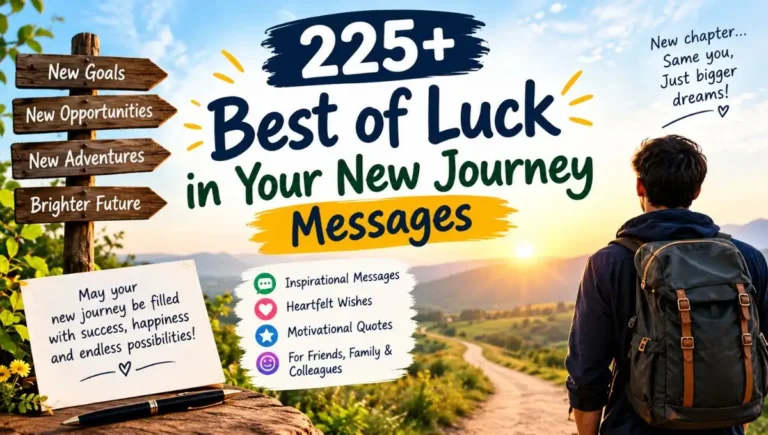 225+ Best of Luck in Your New Journey Messages