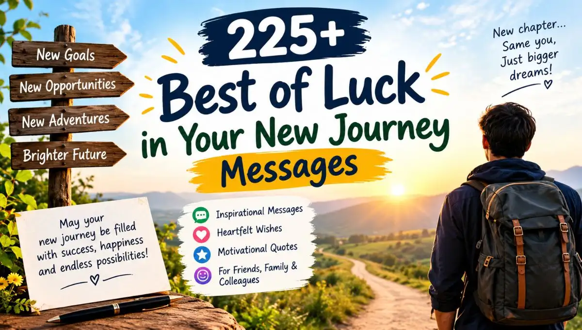 225+ Best of Luck in Your New Journey Messages