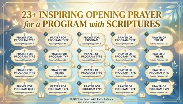 23+ Inspiring Opening Prayer for a Program with Scriptures