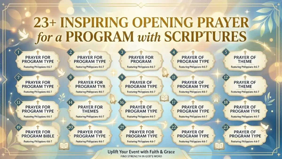 23+ Inspiring Opening Prayer for a Program with Scriptures