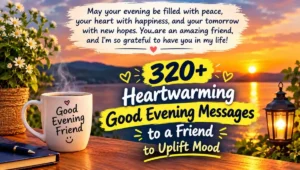 320+ Heartwarming Good Evening Messages to a Friend to Uplift Mood