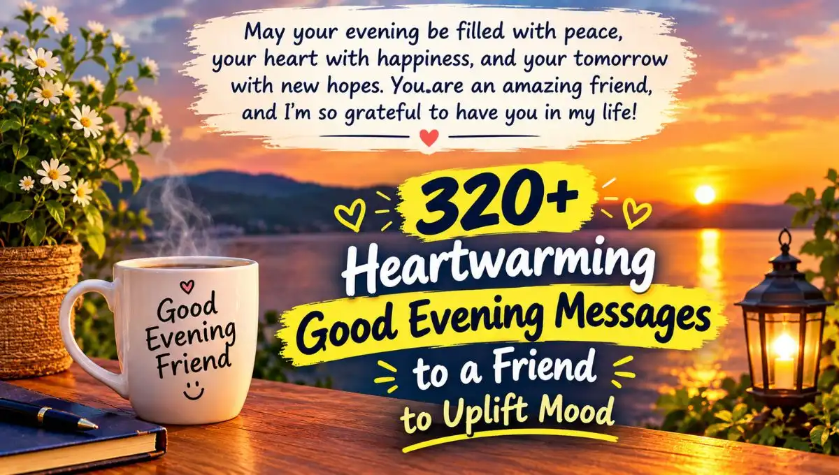 320+ Heartwarming Good Evening Messages to a Friend to Uplift Mood