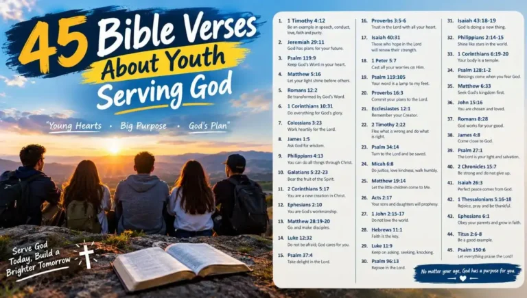 45 Bible verses about youth serving God